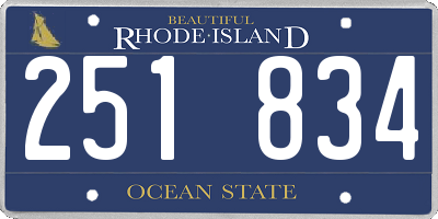 RI license plate 251834
