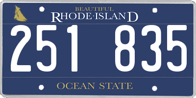 RI license plate 251835