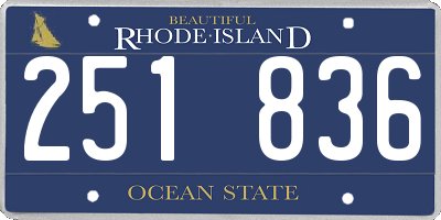 RI license plate 251836