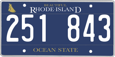 RI license plate 251843