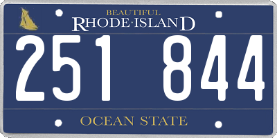 RI license plate 251844