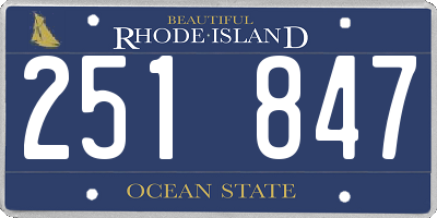 RI license plate 251847