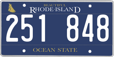 RI license plate 251848