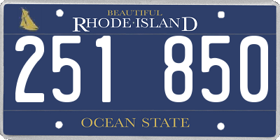 RI license plate 251850