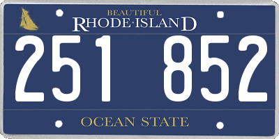 RI license plate 251852