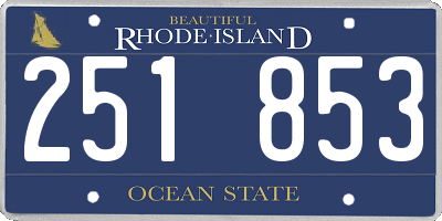 RI license plate 251853