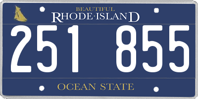 RI license plate 251855