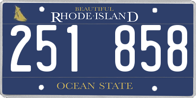 RI license plate 251858
