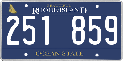 RI license plate 251859