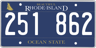 RI license plate 251862