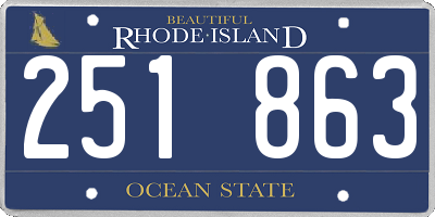 RI license plate 251863