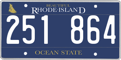 RI license plate 251864
