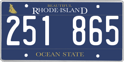 RI license plate 251865