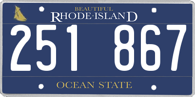 RI license plate 251867