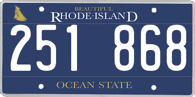 RI license plate 251868