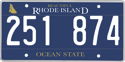 RI license plate 251874