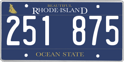 RI license plate 251875