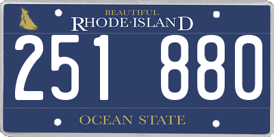 RI license plate 251880