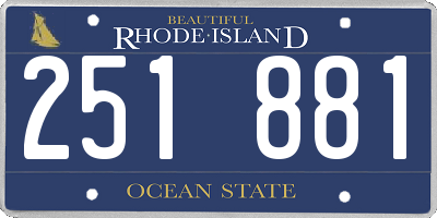 RI license plate 251881