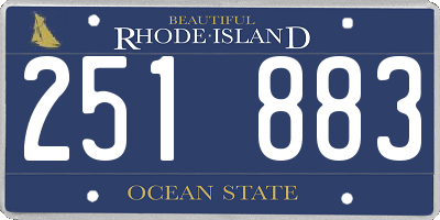 RI license plate 251883