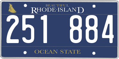 RI license plate 251884