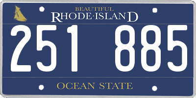 RI license plate 251885