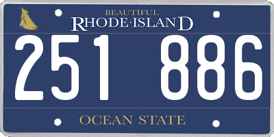 RI license plate 251886