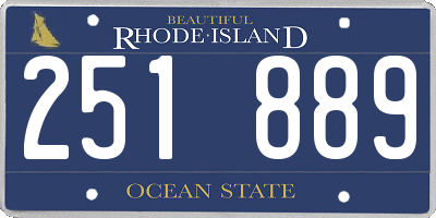 RI license plate 251889