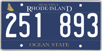 RI license plate 251893