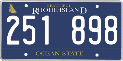 RI license plate 251898