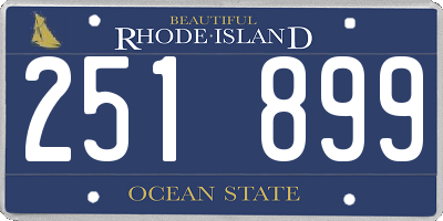RI license plate 251899