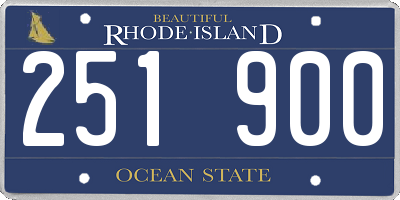 RI license plate 251900