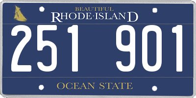 RI license plate 251901
