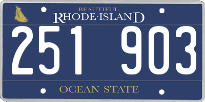 RI license plate 251903