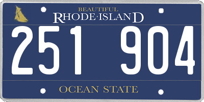 RI license plate 251904