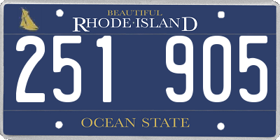 RI license plate 251905