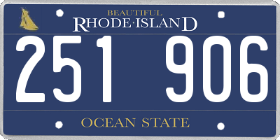 RI license plate 251906