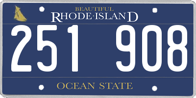 RI license plate 251908