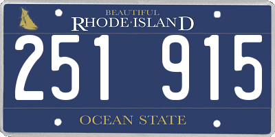 RI license plate 251915