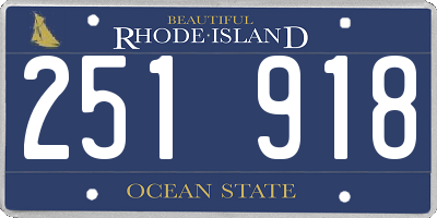 RI license plate 251918