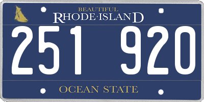 RI license plate 251920