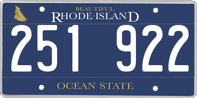 RI license plate 251922
