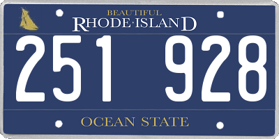 RI license plate 251928