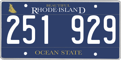 RI license plate 251929