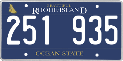 RI license plate 251935