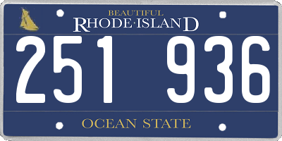 RI license plate 251936