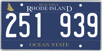 RI license plate 251939