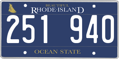 RI license plate 251940