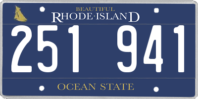 RI license plate 251941