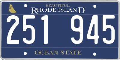RI license plate 251945